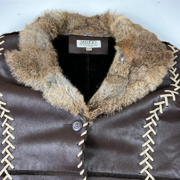 Moffi International Brown Faux  Shearling - Picture 4 of 10